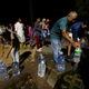 People fill up containers with spring water in Cape Town on Jan. 25, 2018.